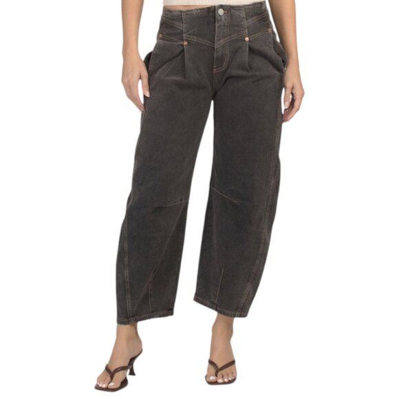 BLANK NYC Black Barrel Jeans - Picture 1 of 2